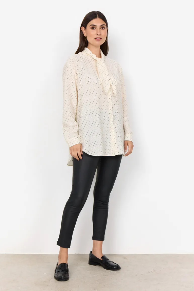 Soya Concept Orit 1 Shirt Polka Dot Print Cream
