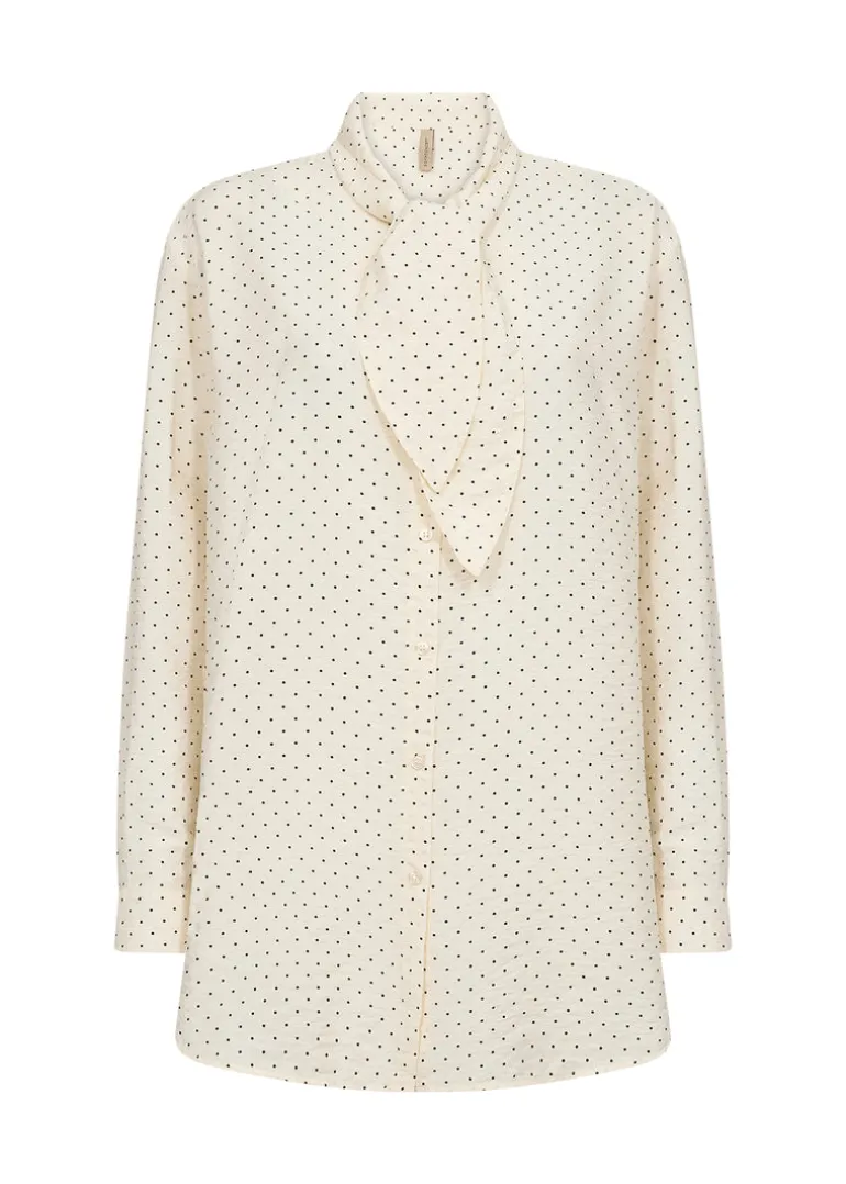 Soya Concept Orit 1 Shirt Polka Dot Print Cream
