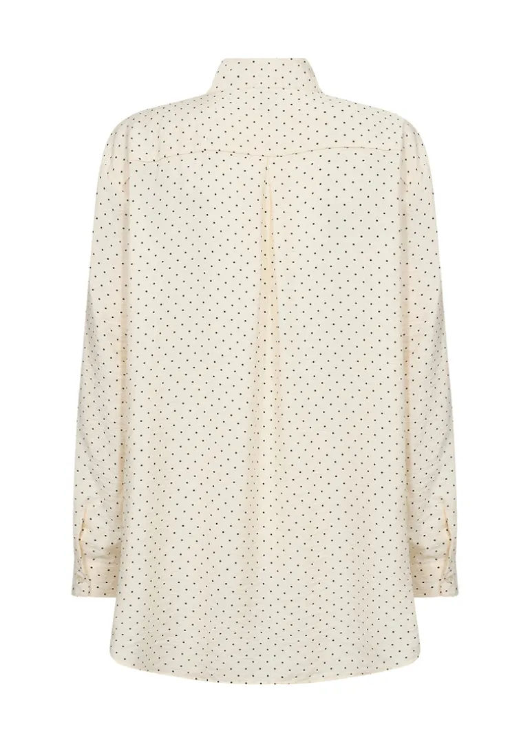 Soya Concept Orit 1 Shirt Polka Dot Print Cream