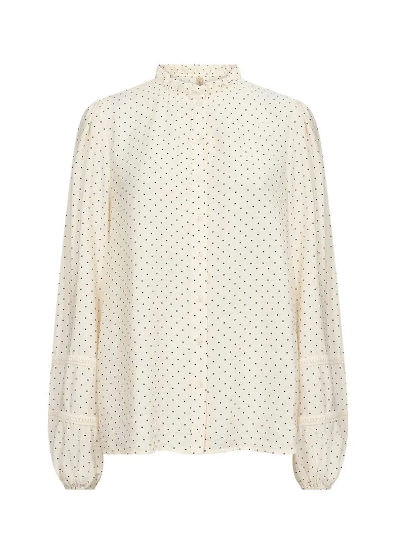 Soya Concept Orit 2 Shirt Polka Dot Print Cream