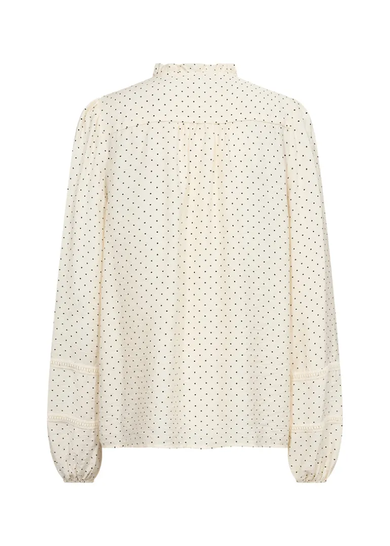 Soya Concept Orit 2 Shirt Polka Dot Print Cream
