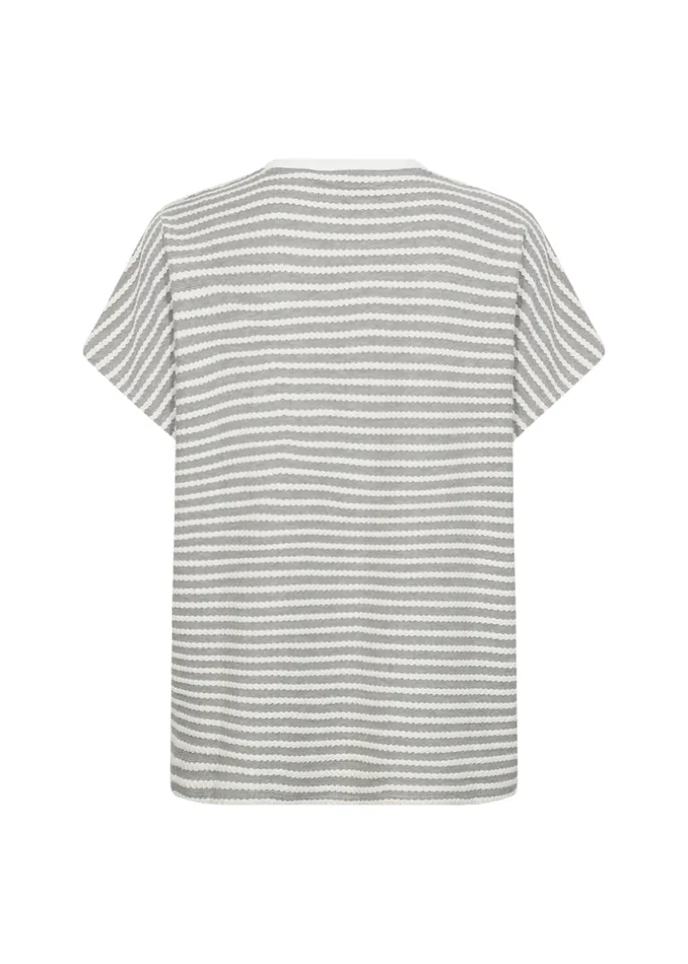 Soya Concept Pisa 1 Striped T-Shirt Grey