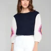 Vilagallo Eugen Top With Ikat Embroidery