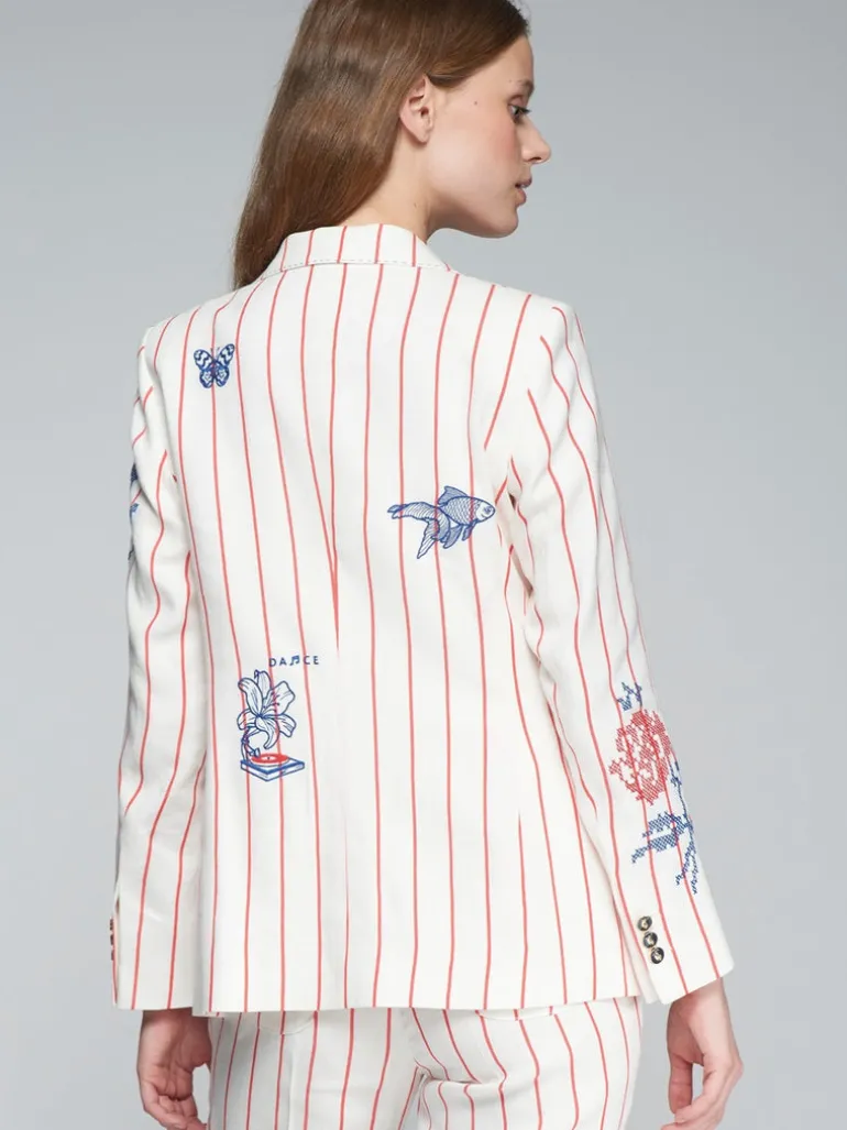 Vilagallo Heather Jacket Red Stripes