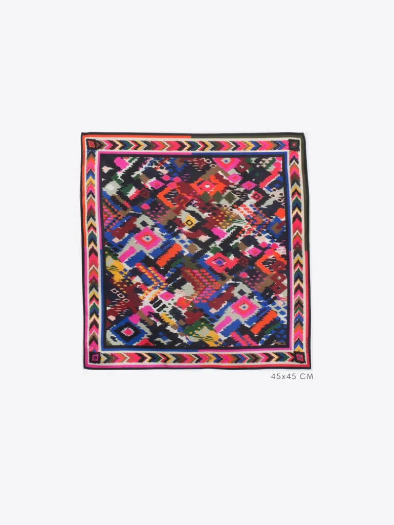 Vilagallo Ikat Print Silk Scarf