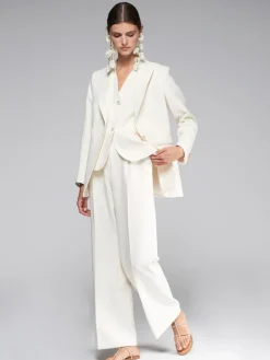Vilagallo Milena Trouser Ecru