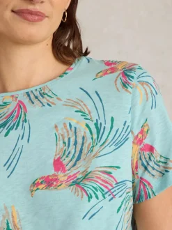 White Stuff Abbie Tee Blue Print