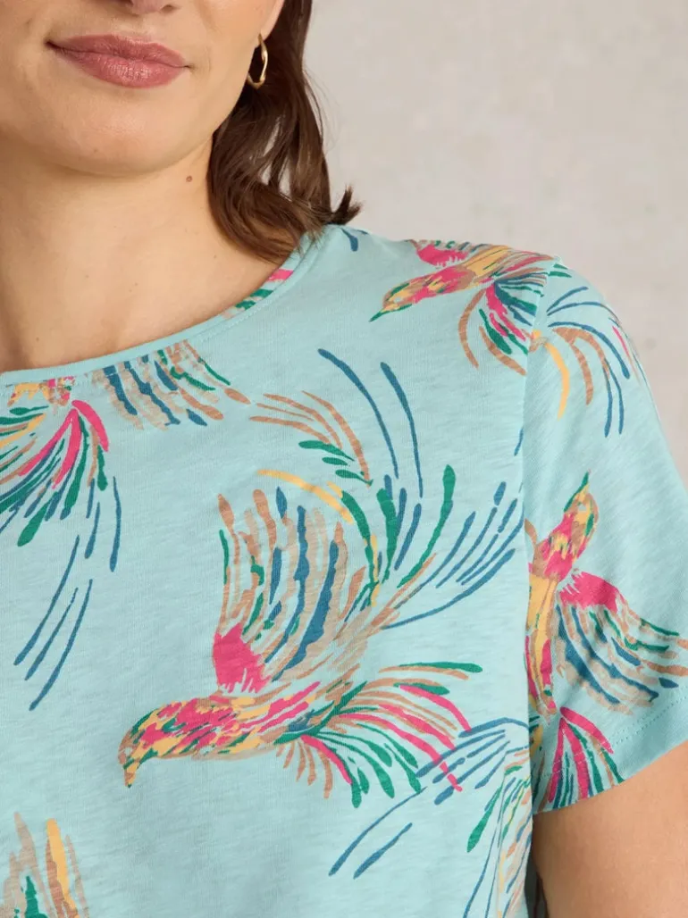 White Stuff Abbie Tee Blue Print