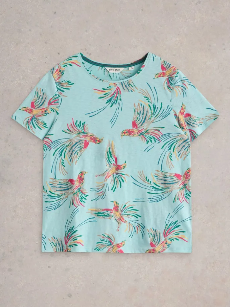 White Stuff Abbie Tee Blue Print