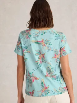 White Stuff Abbie Tee Blue Print