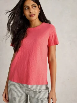 White Stuff Abbie Tee Mid Coral