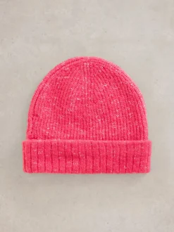 White Stuff Abby Knitted Beanie Bright Pink