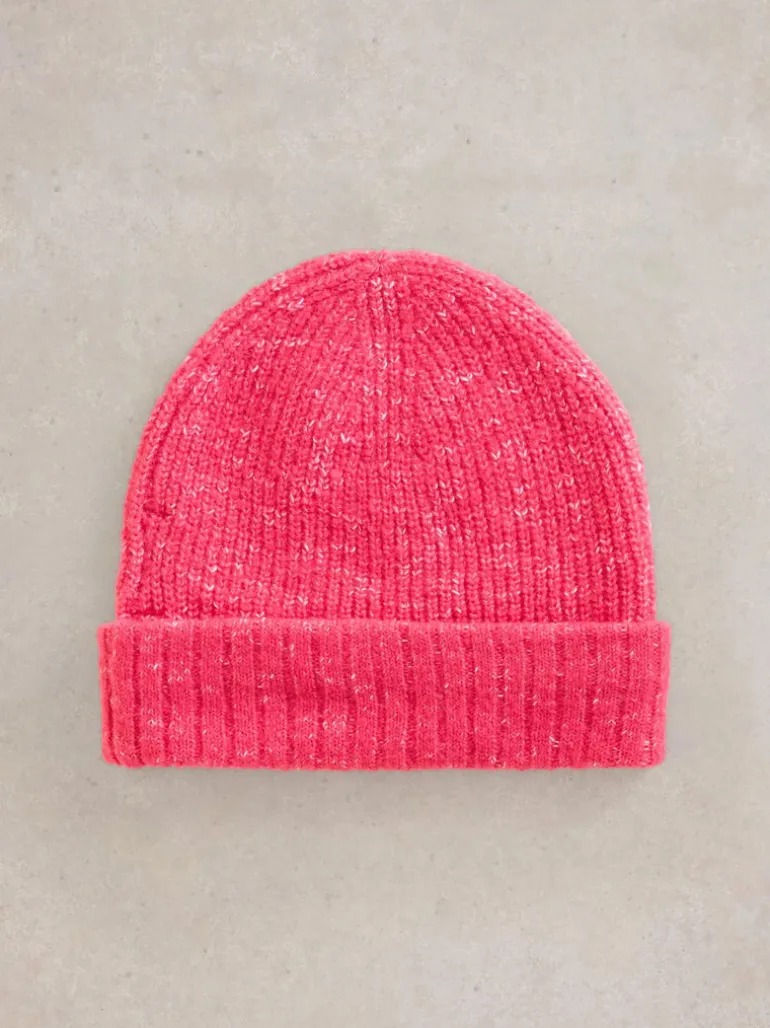 White Stuff Abby Knitted Beanie Bright Pink