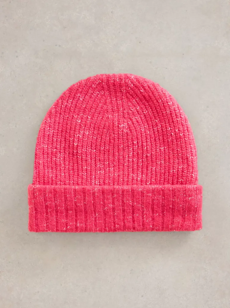 White Stuff Abby Knitted Beanie Bright Pink