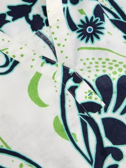 White Stuff Blake Linen Tunic Ivory Print