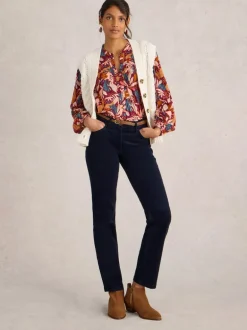 White Stuff Brooke Straight Cord Trouser Dark Navy