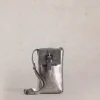 White Stuff Clara Buckle Leather Phone Bag Pewter Metallic