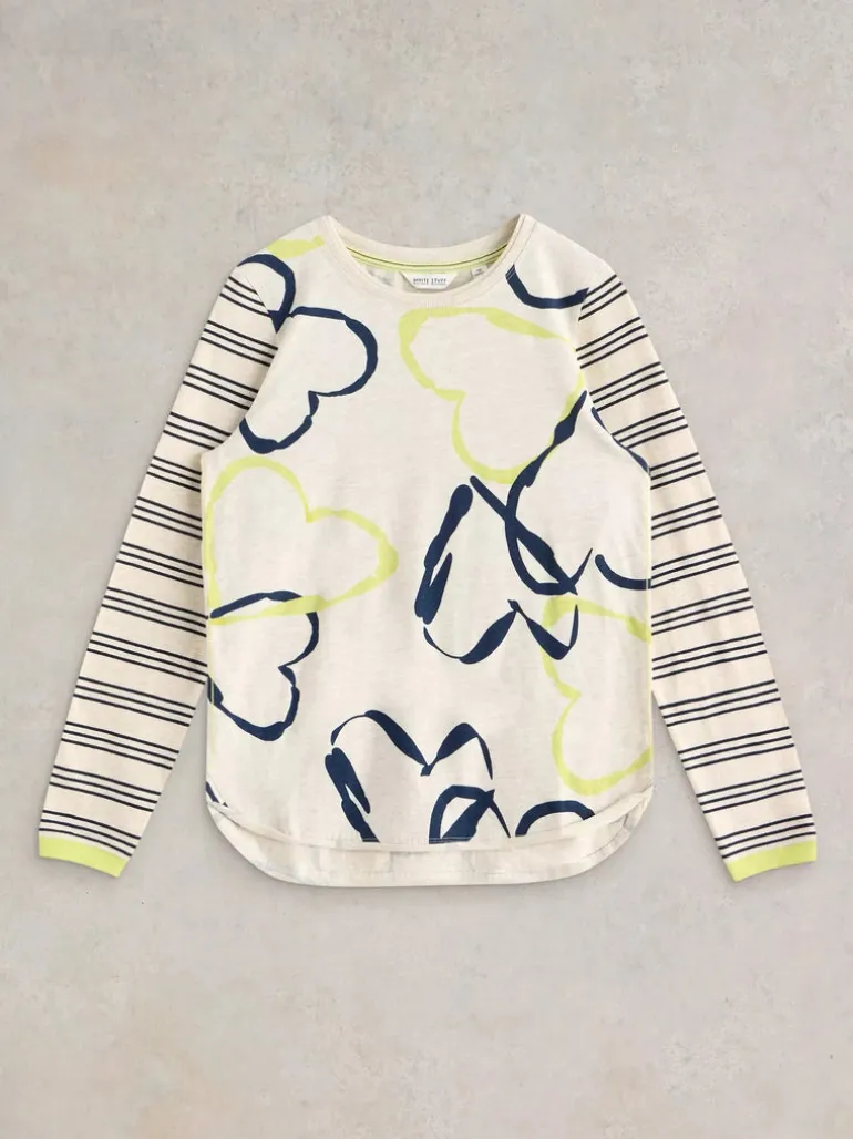 White Stuff Clara Long Sleeve Tee Nat Print