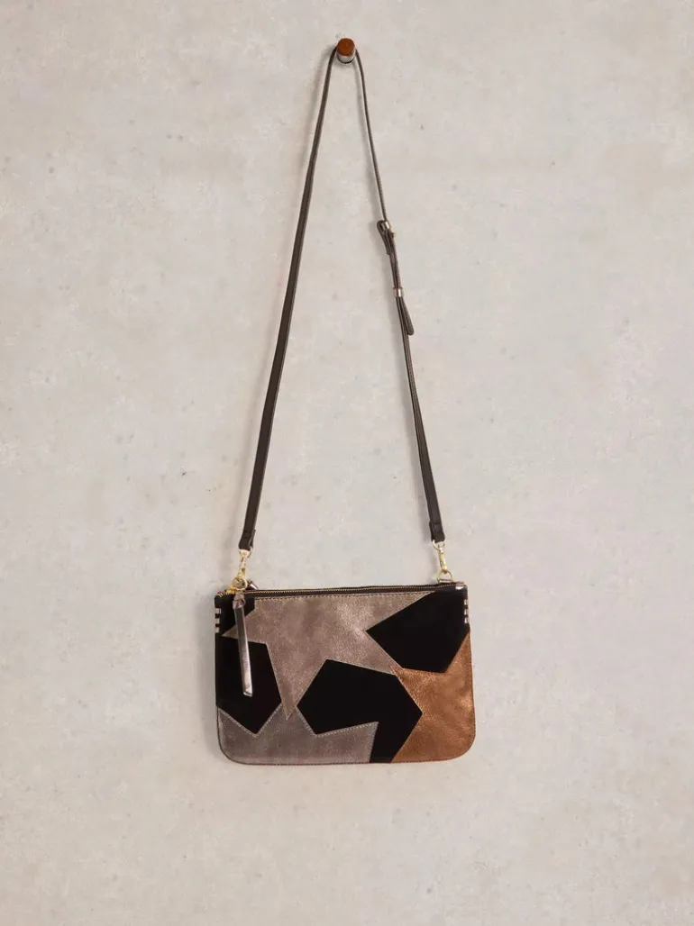 White Stuff Connie Double Pouch Crossbody Black MLT