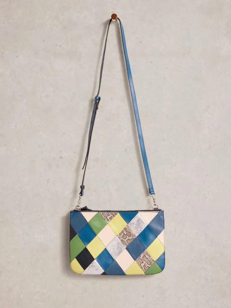 White Stuff Connie Double Pouch Crossbody Bag Blue MLT