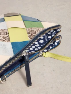 White Stuff Connie Double Pouch Crossbody Bag Blue MLT