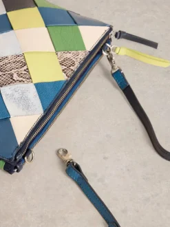 White Stuff Connie Double Pouch Crossbody Bag Blue MLT