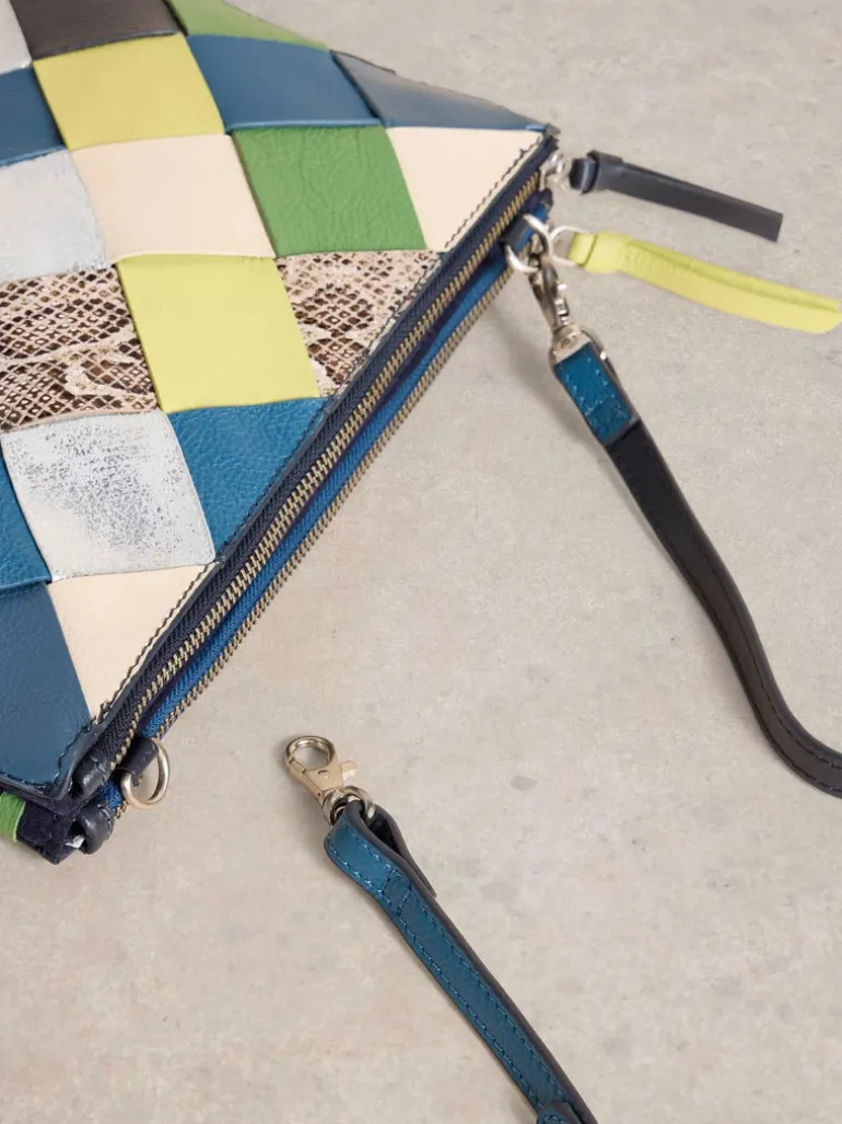 White Stuff Connie Double Pouch Crossbody Bag Blue MLT