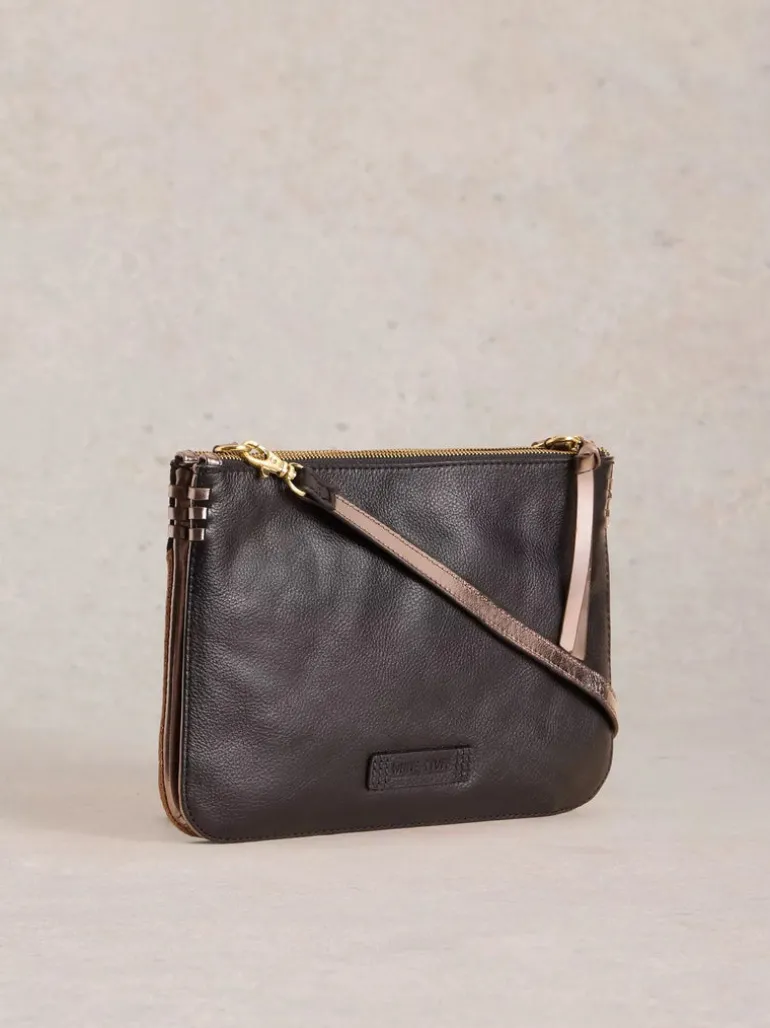 White Stuff Connie Double Pouch Crossbody Black MLT