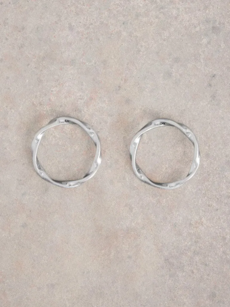 White Stuff Cynthia Round Earrings Silver