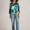 White Stuff Demi Dolman Top Yellow Print