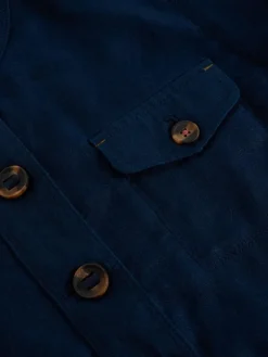 White Stuff Demi Utility Linen Jacket Navy