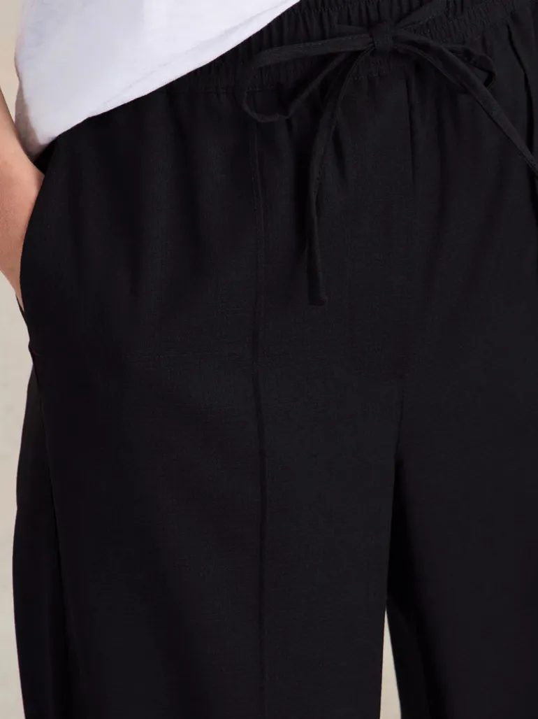 White Stuff Freda Wide Leg Trouser Pure Black