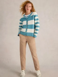White Stuff Jana Cardi in Turquoise Blue
