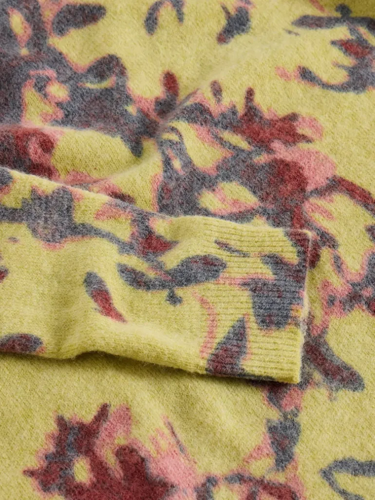 White Stuff Jodie Knit Jumper Yellow Print