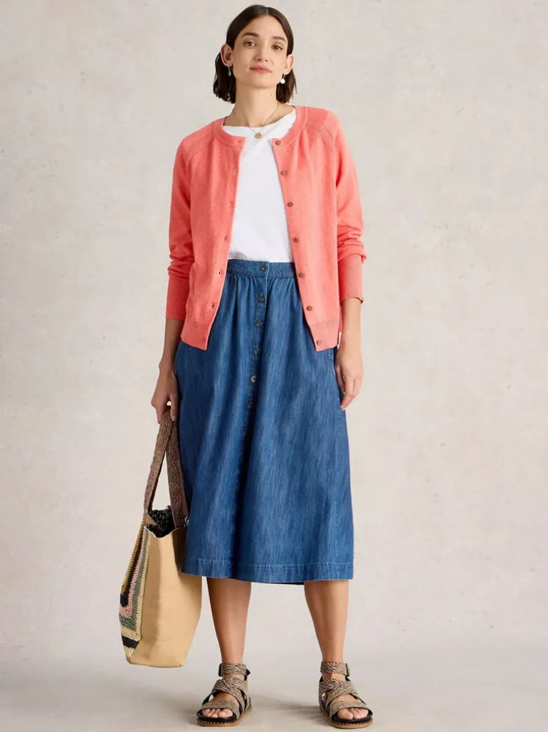 White Stuff Lulu Cardi Mid Coral