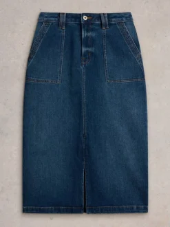 White Stuff Maren Mid Denim Midi Skirt
