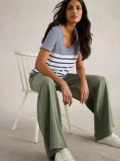 White Stuff Nadia Short Sleeve Tee Navy Multi