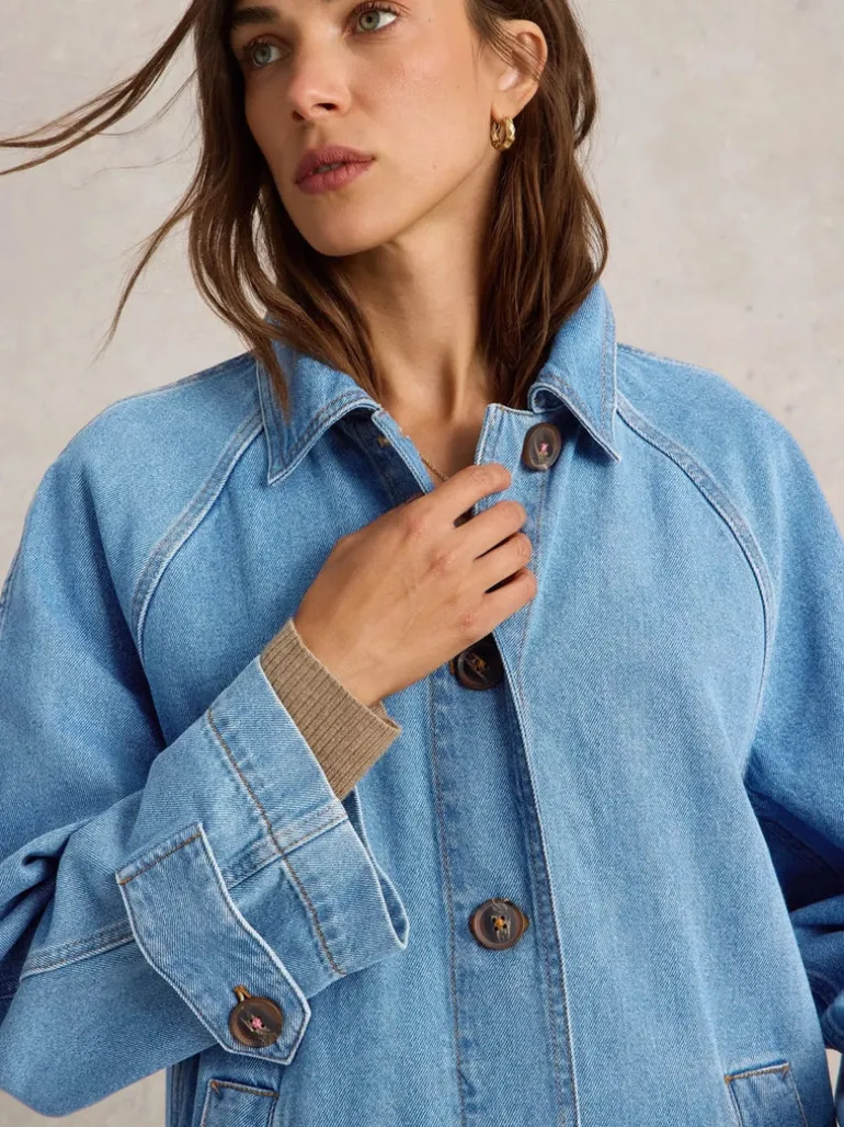 White Stuff Oakleigh Mid Denim Coat