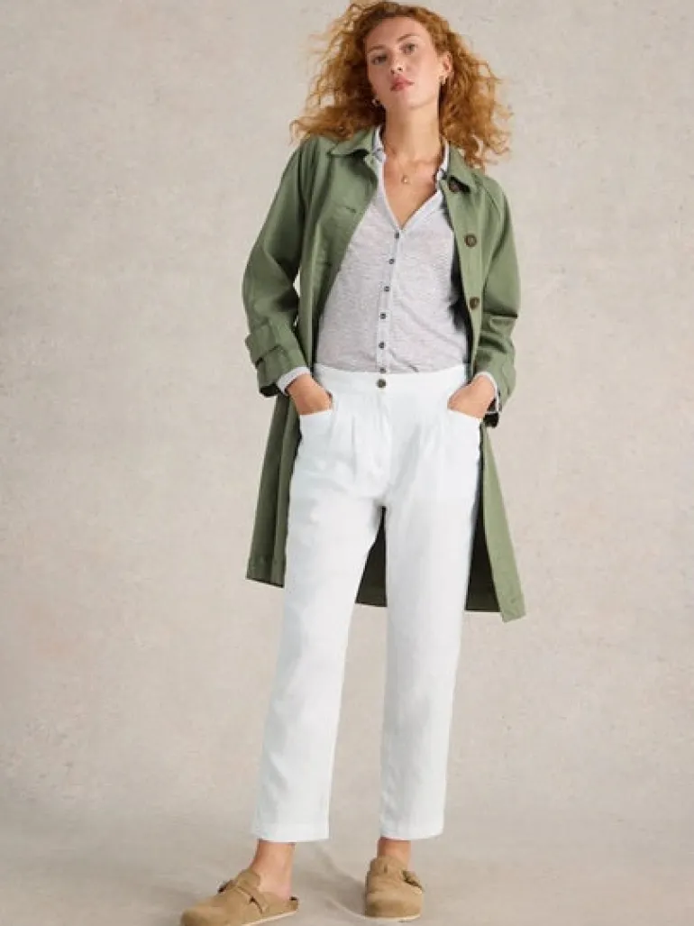 White Stuff Rowena Linen Trouser Bril White