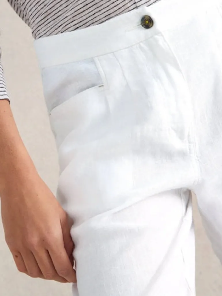 White Stuff Rowena Linen Trouser Bril White