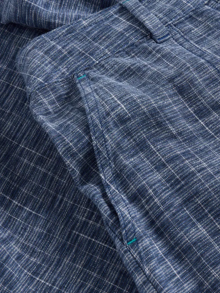 White Stuff Roxy Linen Blend Culotte Blue MLT
