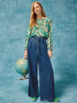 White Stuff Sasha Wide Leg Mid Denim Jean