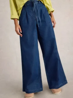 White Stuff Sasha Wide Leg Mid Denim Jean
