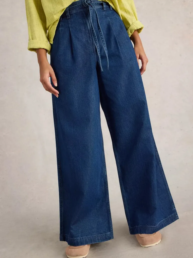 White Stuff Sasha Wide Leg Mid Denim Jean