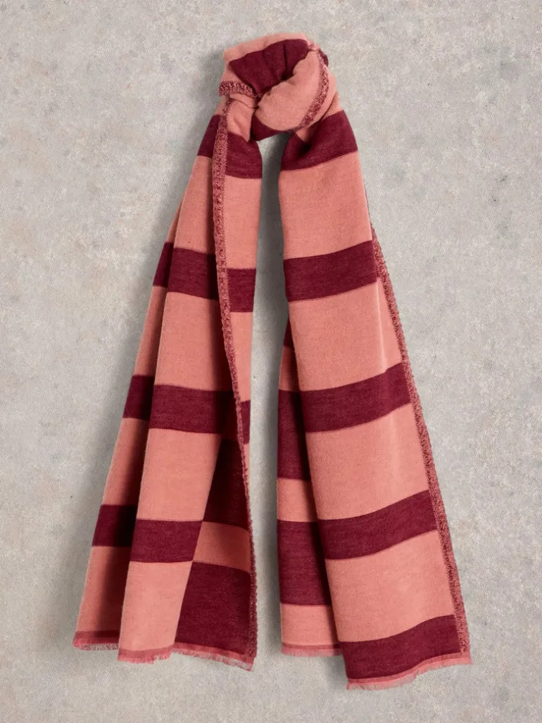 White Stuff Selma Midweight Scarf Pink MLT