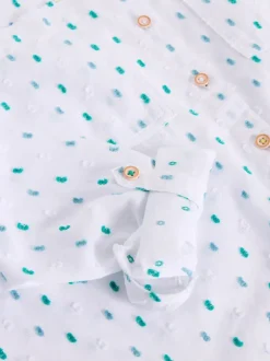 White Stuff Sophie Longline Cot Shirt Ivory MLT