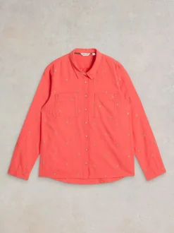 White Stuff Sophie Organic Cotton Shirt Bright Pink