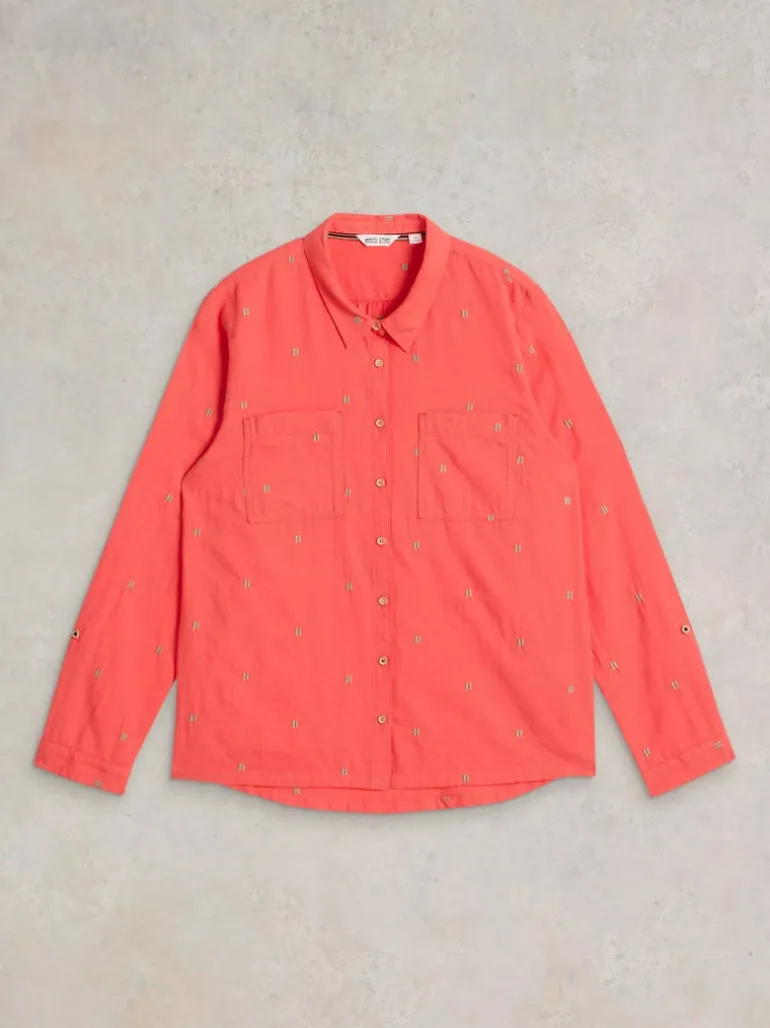 White Stuff Sophie Organic Cotton Shirt Bright Pink