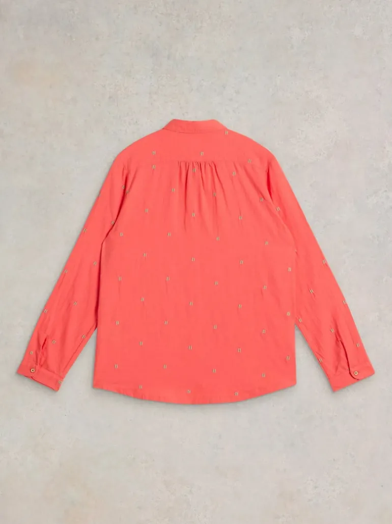 White Stuff Sophie Organic Cotton Shirt Bright Pink