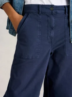 White Stuff Twister Chino Wide Leg Trouser Navy